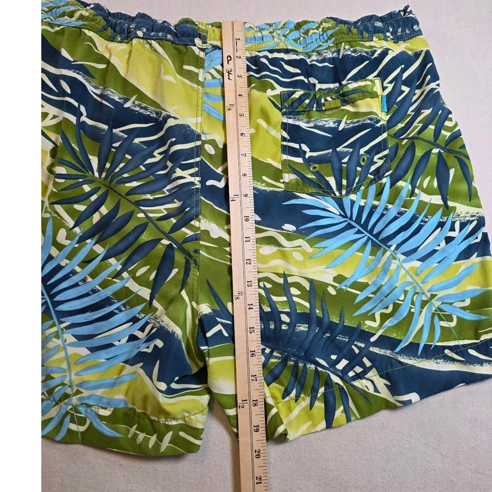 Tommy Bahama Mens XXL Green Tropical Swim Shorts Mesh Lining Board Shorts‎